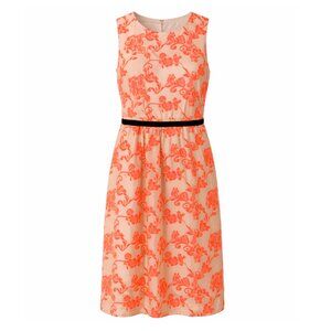 LOFT Cream and Pink Sleeveless Dress size 10